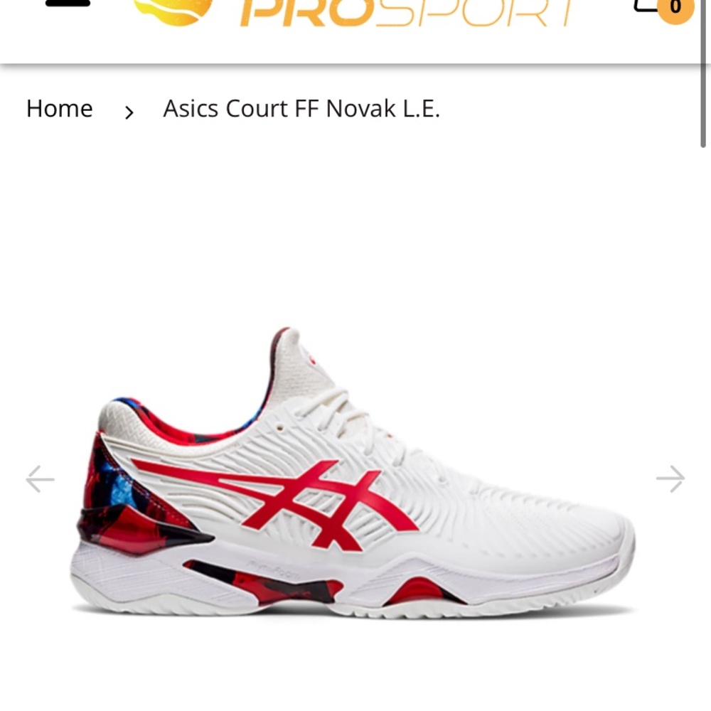 COPY - Asics Court FF Novak L.E. Men's Tennis Shoe (White/Classic Red)